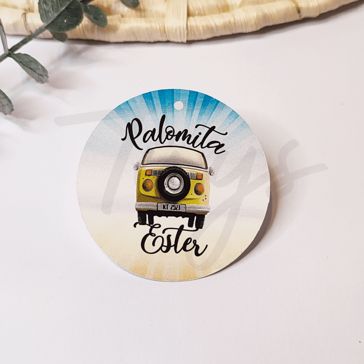 Etiquetas blancas personalizadas 6×6 cm