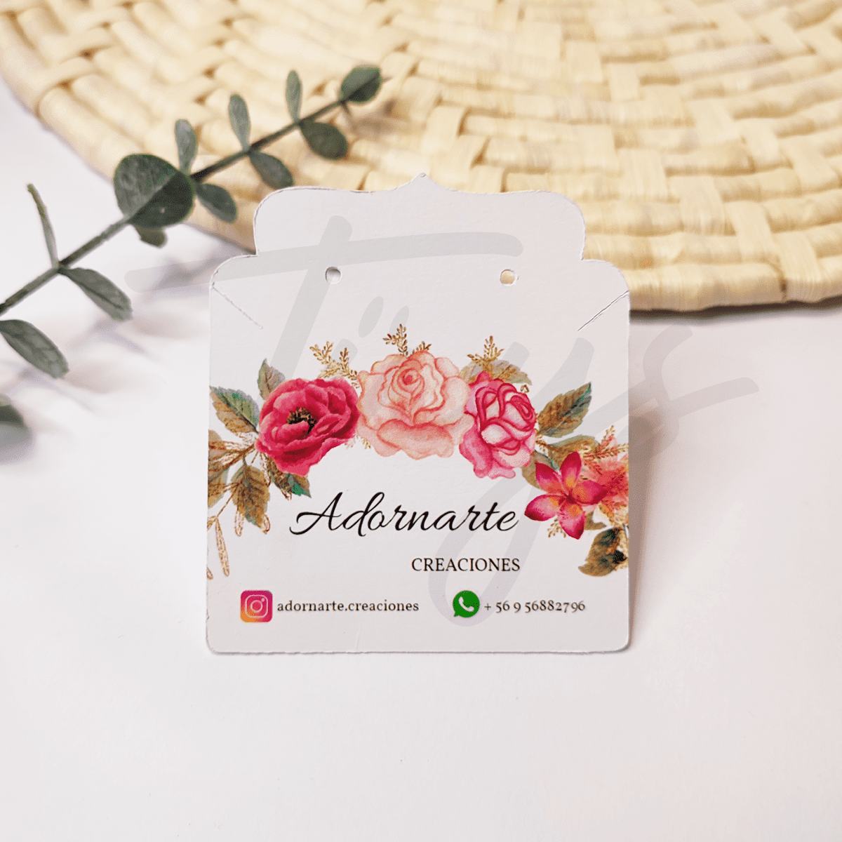 Etiquetas blancas personalizadas 8×7 cm